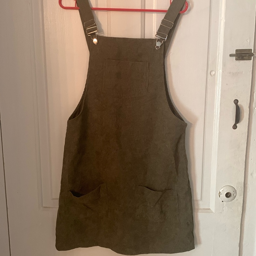 SHEIN corduroy overall skirt. Size medium but fits smaller.